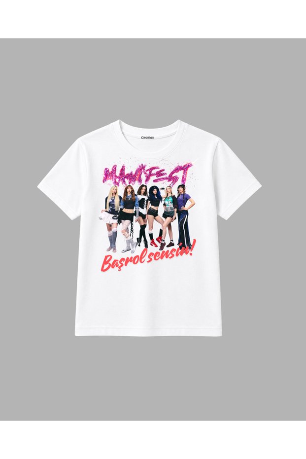 100% Cotton Manifest You Are the Main Character Design Printed Kids T-Shirt