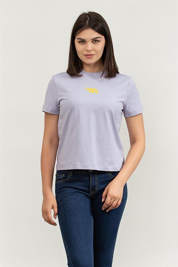 Ss flocked logo cn t-shirt