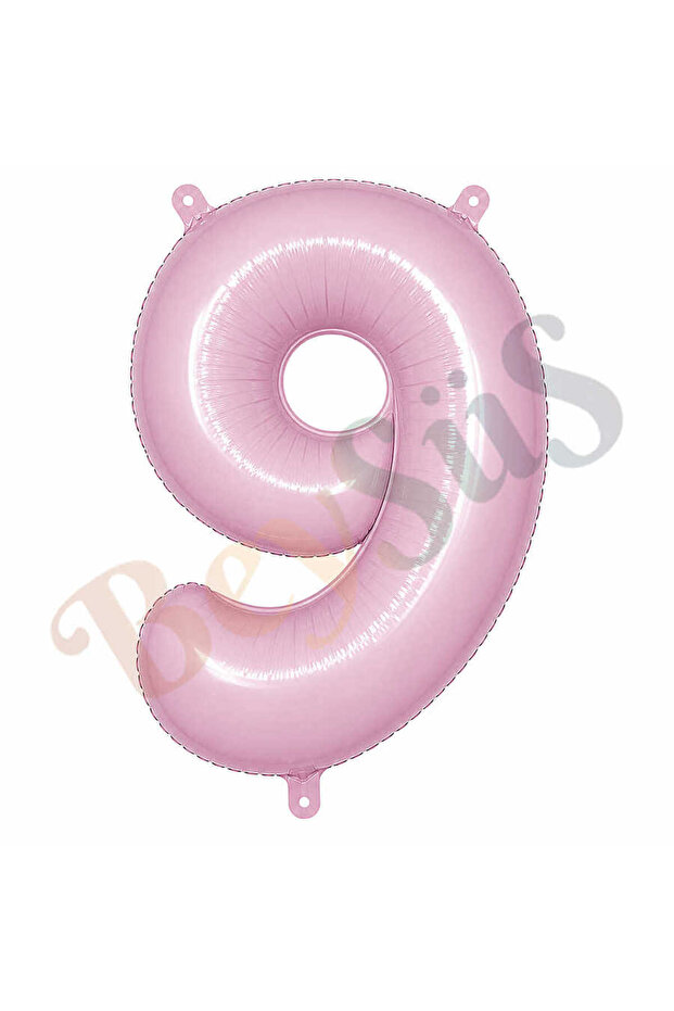 9 Number Foil Balloons Pink Color (76 cm)