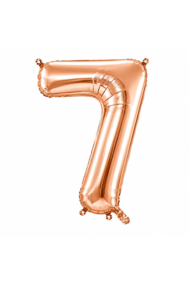 7 Number Foil Balloons in Rose Gold Color (100 cm)