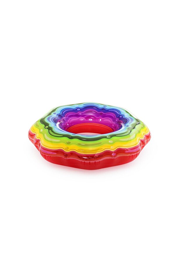INFLATABLE RAINBOW RING 115 CM - 2