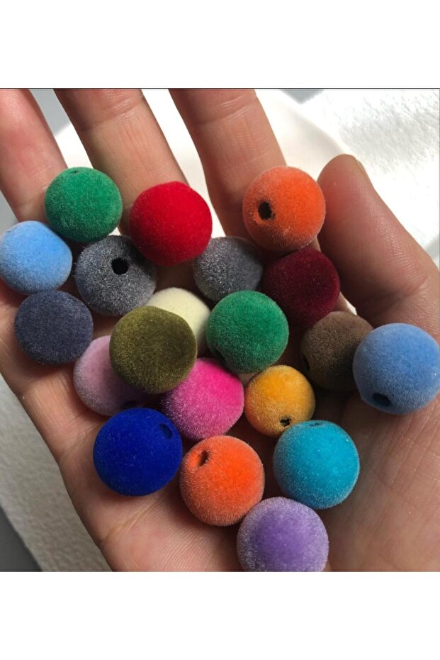 100 Pieces of 8 mm Mixed Velvet Necklace Bracelet Bag Accessory Beads