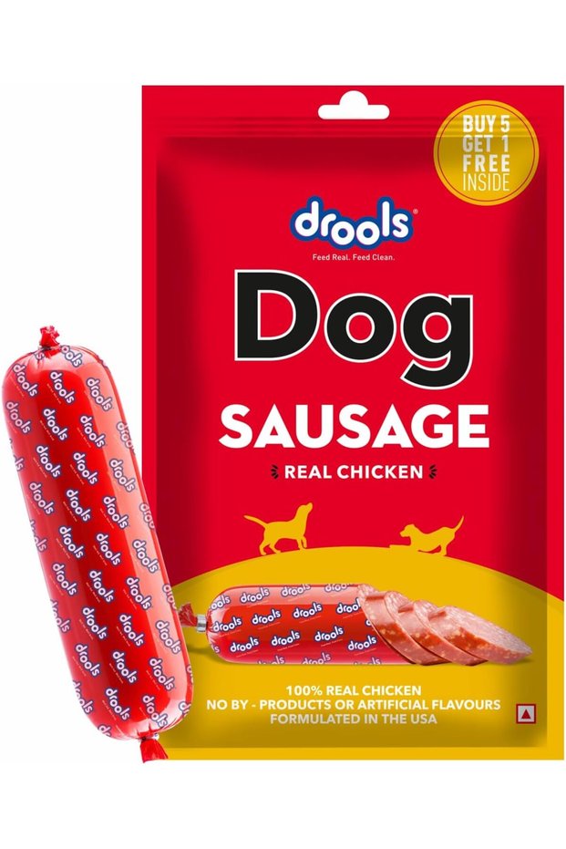 Dog real Chicken Sausage (5+1 Free) 60g x 6 | Enriched With Natural Vitamins & Minerals