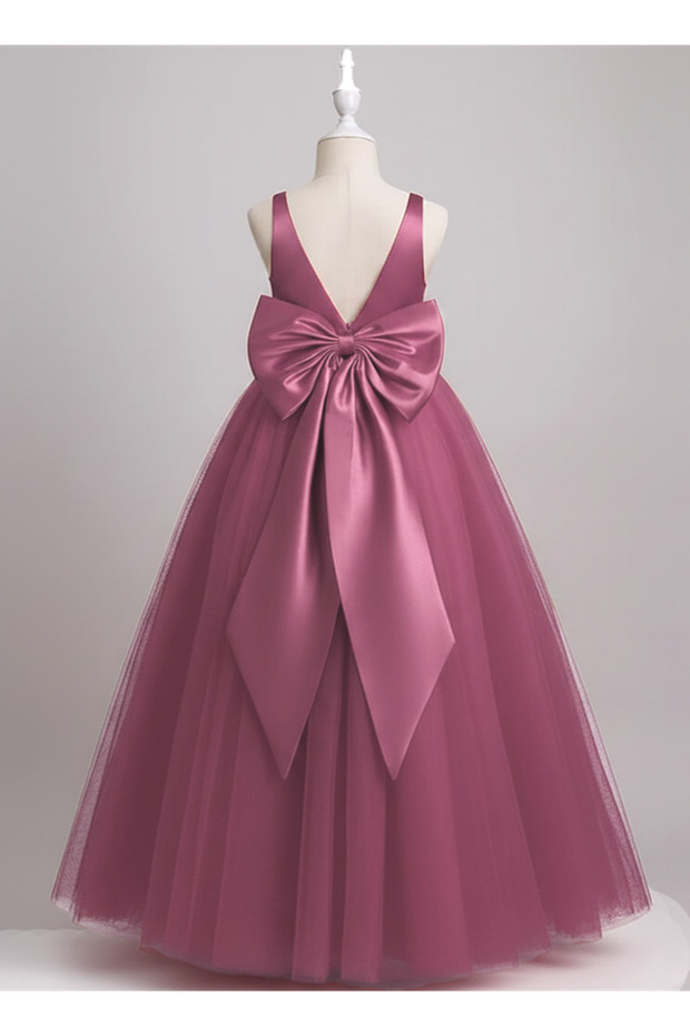 Girl Child Dress Dress Princess Dress Bow Wedding Ball Gown Elbis