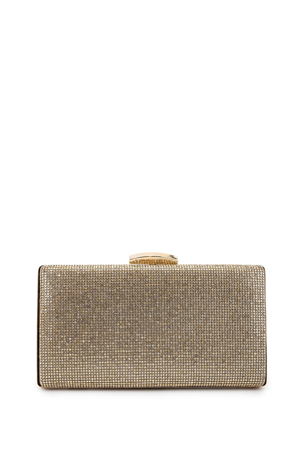 Women's Faux Leather Gold Evening Dress Bag