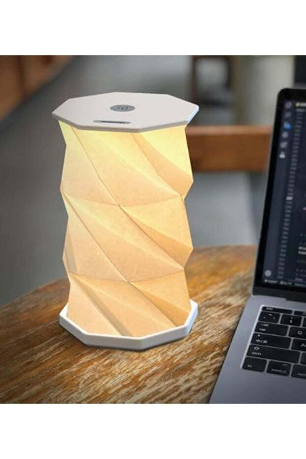 مصباح مكتب LED قابل للطي، قابل لإعادة الشحن عبر USB، محمول، تحكم باللمس قابل للتعتيم، ارتفاع قابل للتعديل 8.25 بوصة، أبيض