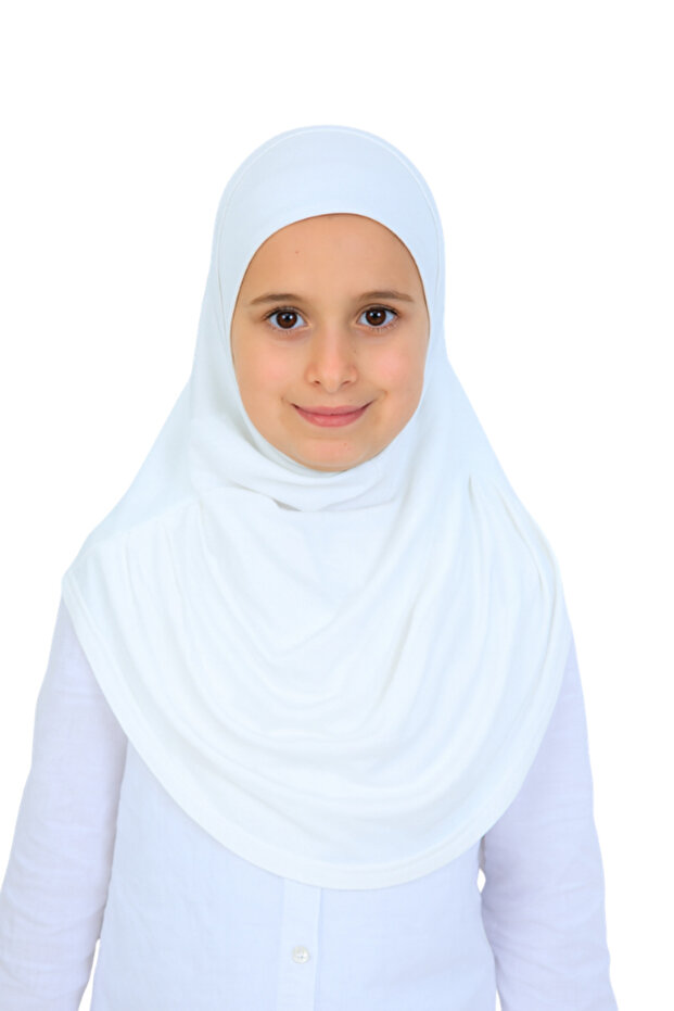 Girl's Ready-Made Headscarf Practical Combed Cotton Shawl Islamic Clothing