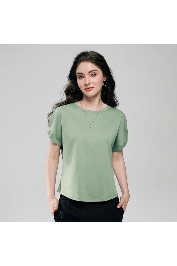Women Boyfriend Interlock Liquid Tee