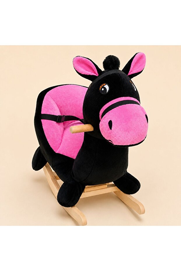 Rocking, Riding and Jumping Plush Horse Figure Toy (100% Solid Balance Toy)
