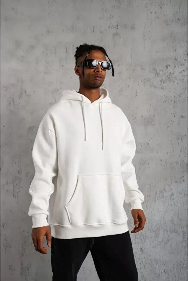 Men's Plain Hooded Sweat - 3