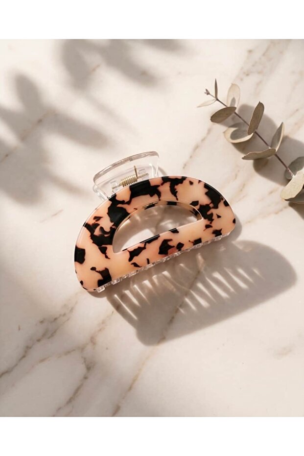 Teralyn Leopard Patterned Bone-Looking Acrylic Clasp Buckle
