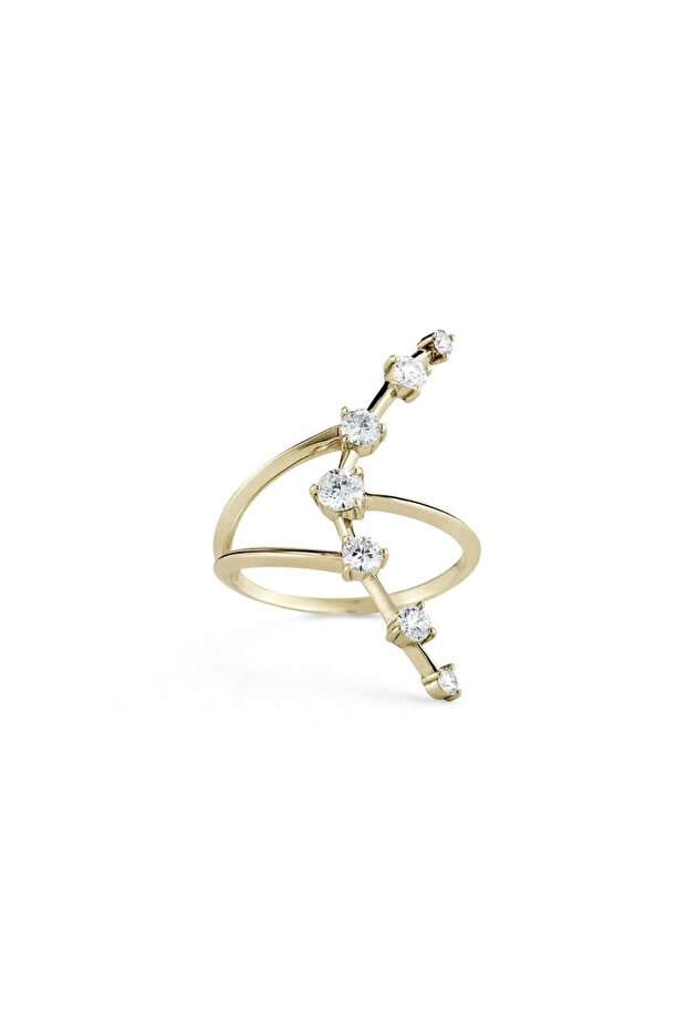 Jade Gold Plated Stone Ring-Gold