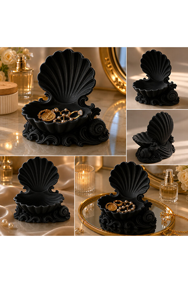 Seashell Jewelry and Gem Organizer – Decorative Oyster Design – 3D Printing – 12X12X13 cm