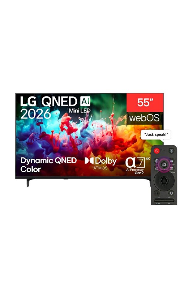 QNED AI MiniLED TV 55", AI Function, AI Magic Remote, AI Picture Pro AI Sound Pro