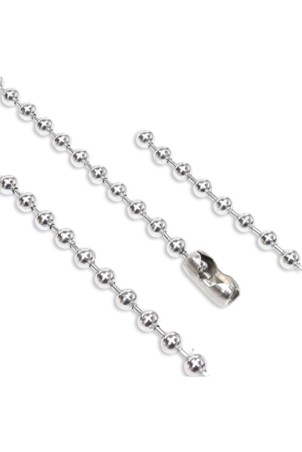 Damla Steel Chain Necklace 6mm - White