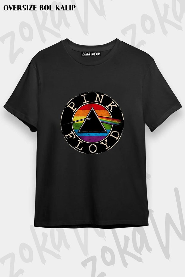 Unisex Loose Fit Pink Floyd V7 Printed T-Shirt