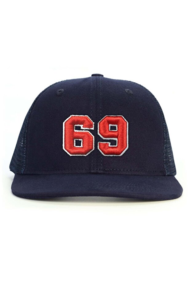 Number 69 (Embossed) Snapback Hat - 1