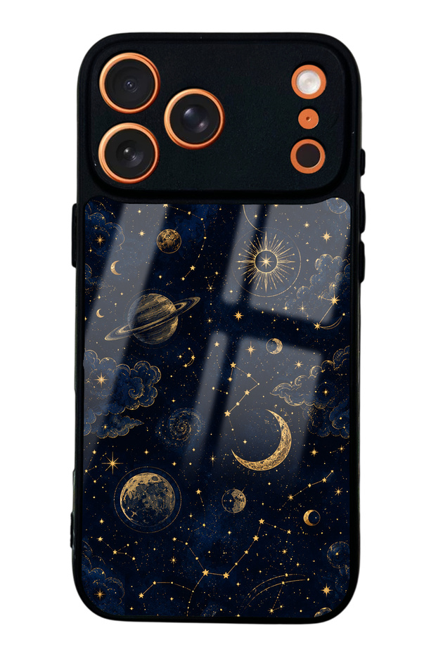 iPhone 17 Pro Celestial Night Design Glossy Phone Case