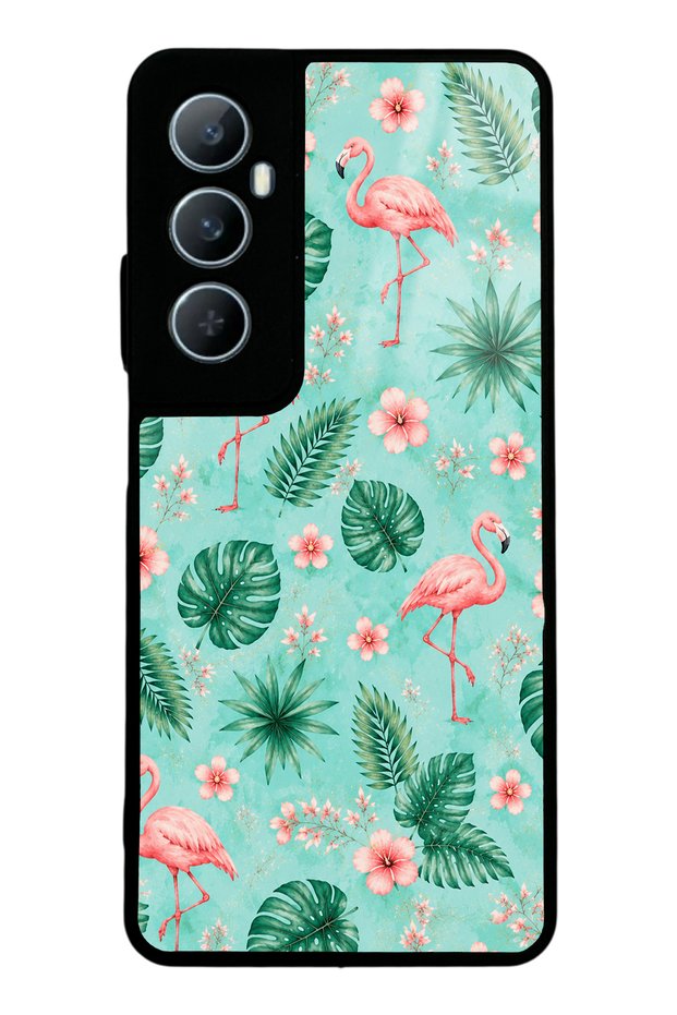 Realme C65 Tropical Flamingo Design Glossy Phone Case