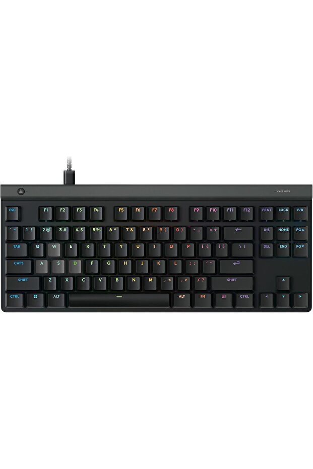 لوحة مفاتيح ألعاب سلكية Logitech G515 RAPID TKL، قابلة للتخصيص بالكامل مع مفاتيح تناظرية منخفضة الارتفاع، سريعة الاستجابة، نحيفة للغاية، لمنفذ USB-A، باللون الأسود