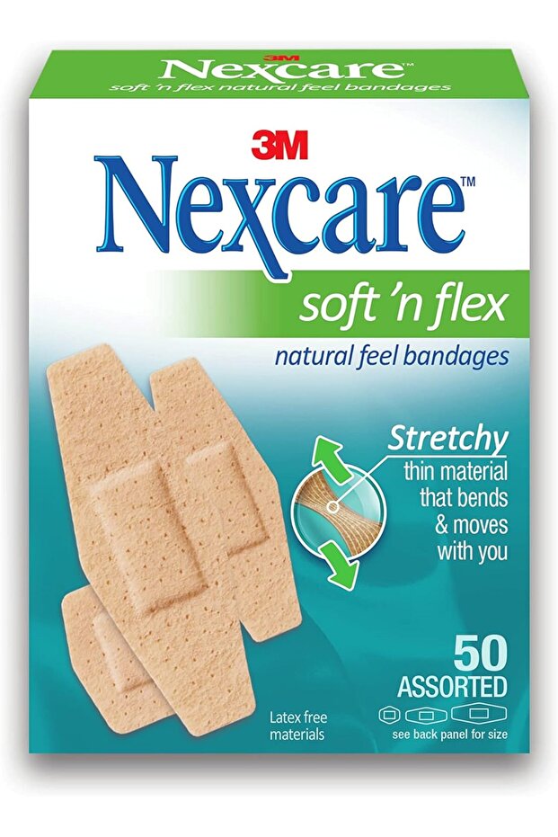 3M Sf-50D Soft"N" Flex Bandages, Assorted, 50'S