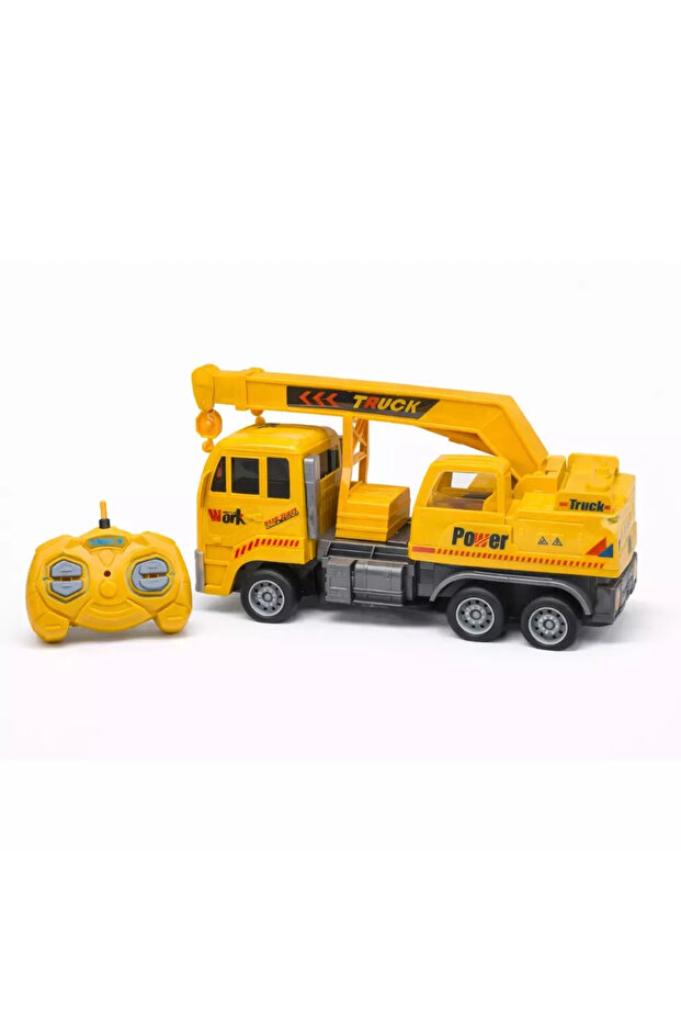 Super Truck Construction Vehicle With Handheld Remote Control Unit- Yellow