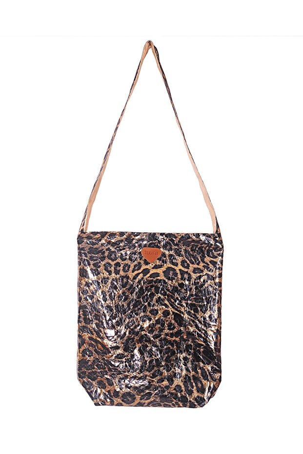 Leopar Desenli Çapraz Çanta