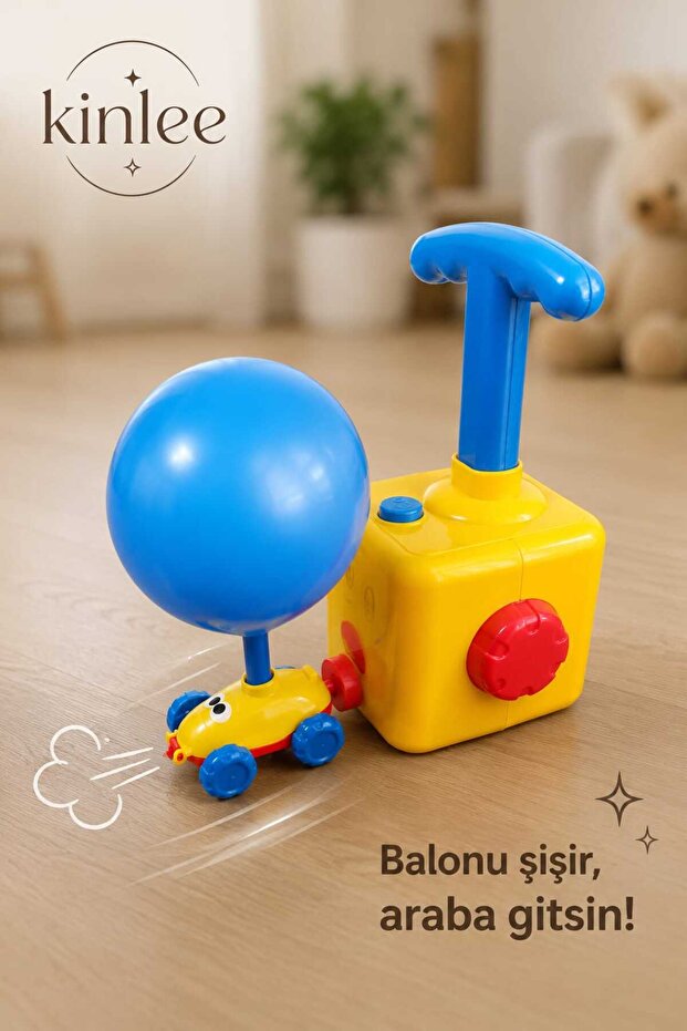 Balloon Powered Car Toy - Balloon Racing Car Educational Stem Toy for Kids
