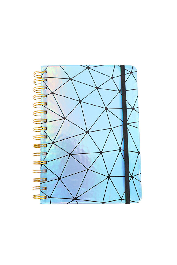 A5 Spiral Notebook with Laser Geometric Pattern - 4