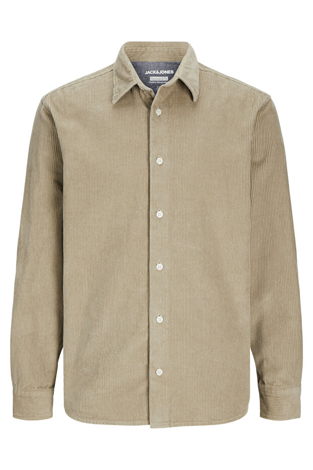 Men's Velvet Long Sleeve Shirt - Corduroy