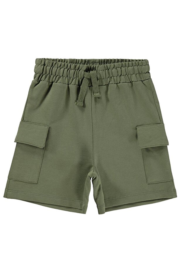 Basic Cargo Pocket Capri for 2-5 Years - Khaki