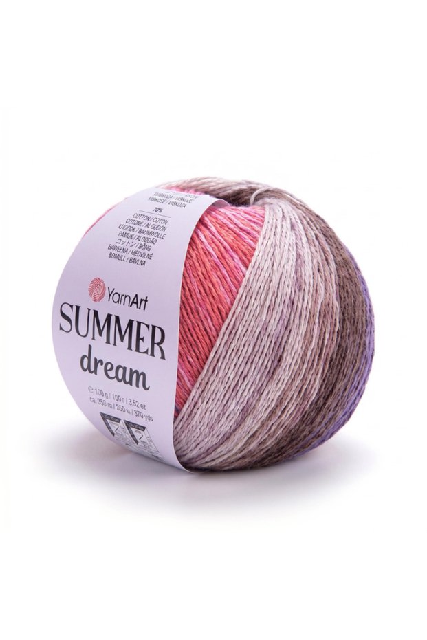 Summer Dream 70% Cotton 30% Viscose – 100 g 350 m Fine Summer Knitting Yarn-1 Piece-4315