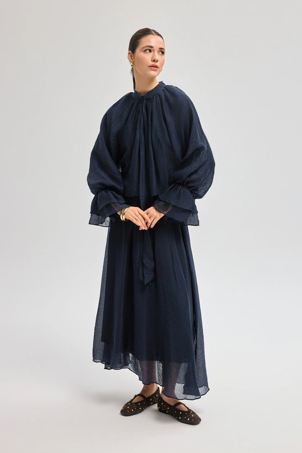 Tie Skirt Suit