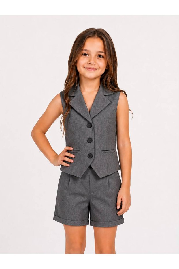 Girls' Button-Detail Vest