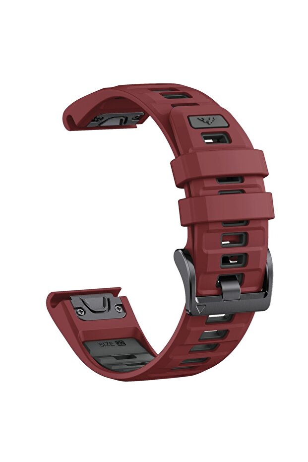 26mm Red Black For Fenix8 7X 7 Pro Fenix 6X 6 5X 5Plus Forerunner 745 935 945 955 965 QuickFit 20mm