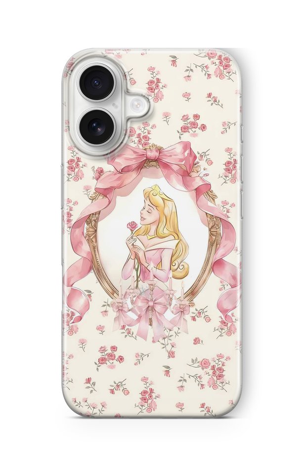 iPhone 16 Compatible Princess Patterned Transparent Phone Case
