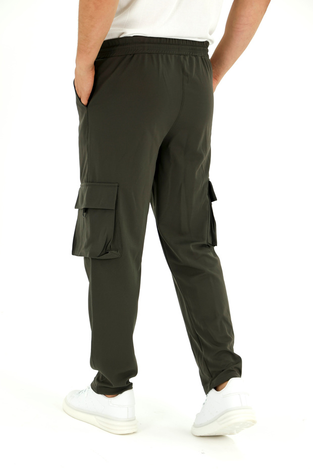 Men's Cargo Pocket Pique Fabric Trousers