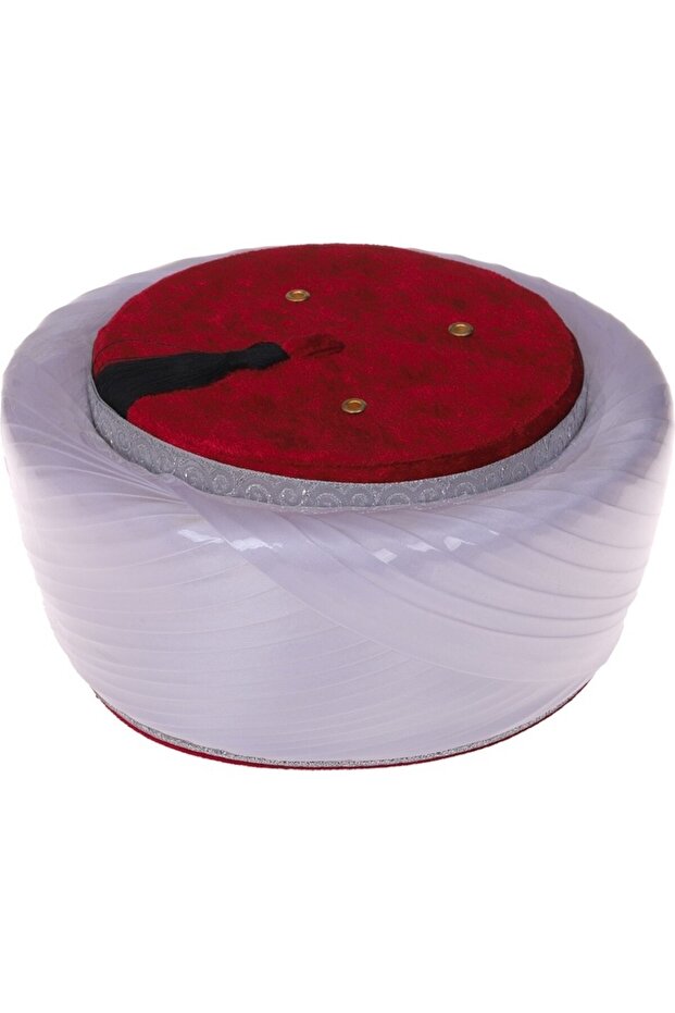 Sarık - İmam Sarık - Crossed Satin Sarık - Size 59 - İmam Hat - Mosque Sarık - Mescid Sarık -