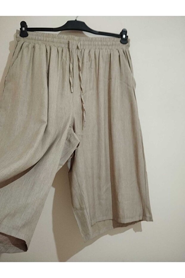 Premium Quality, Tencel Woven Fabric, 2 Pockets, High Waist, Wide Capri Pants