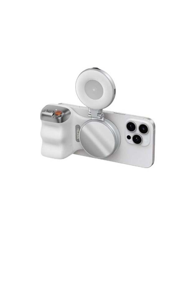 C03 Magnetic Mobile Selfie Ring Light with Mirror, Extendable Stand & Adjustable Brightness