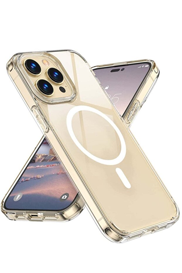 Compatible with Magsafe for iPhone 14 Pro Max Clear Case 2022, Magnetic Crystal Transparent Cover Shockproof