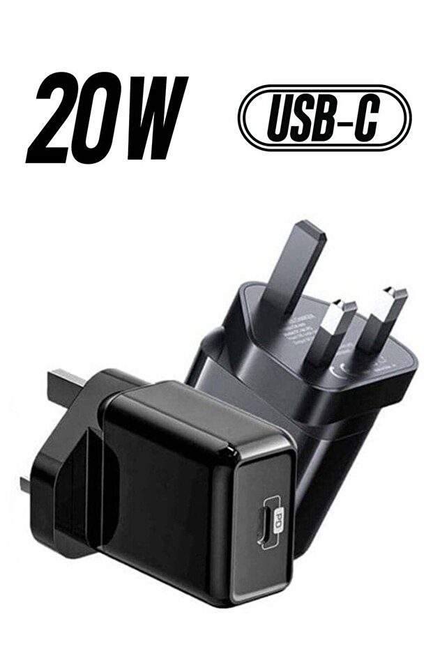 CH-6692 20W Fast and PD Single Port Wall Charger with iPhone Charging Cable - Black