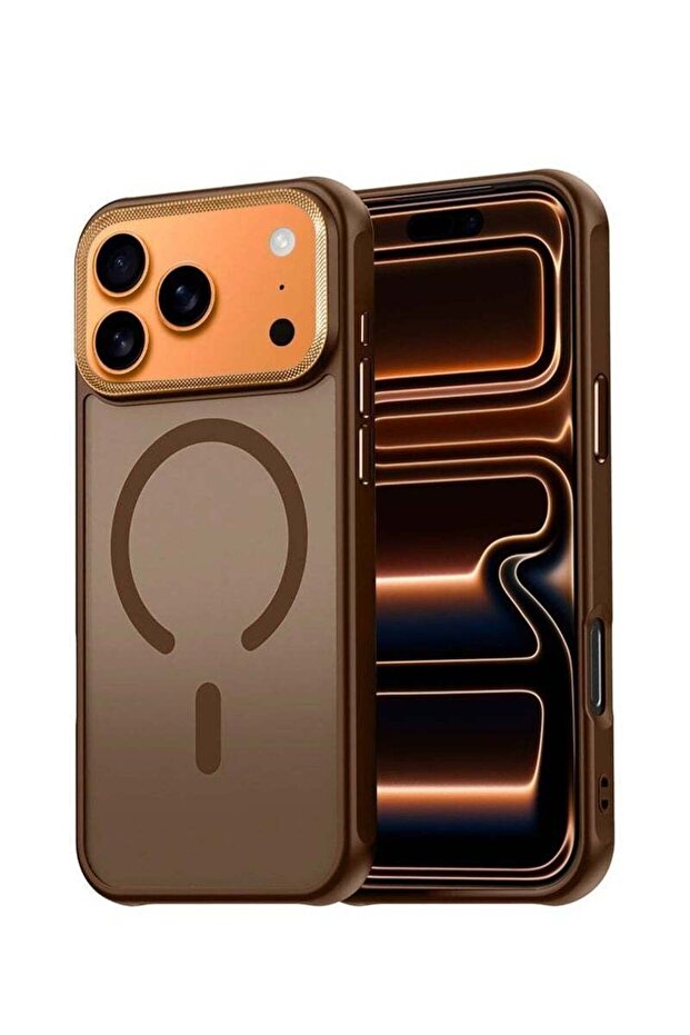 iPhone 17 Pro Max 5G 2025 Hard Silicone Hybrid Translucent Case - Brown