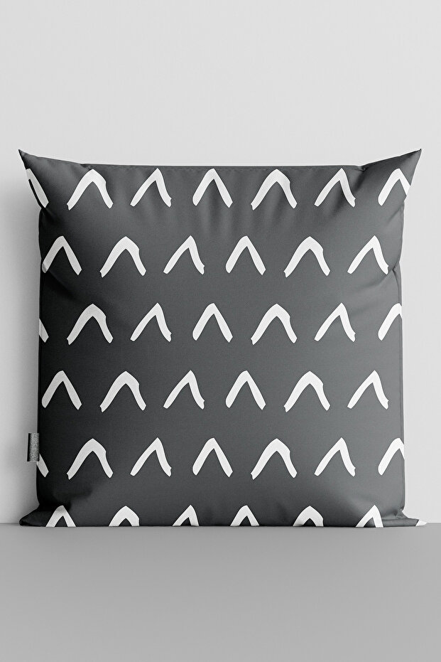 White Arrows Double Sided Digital Printed Throw Pillow Cover