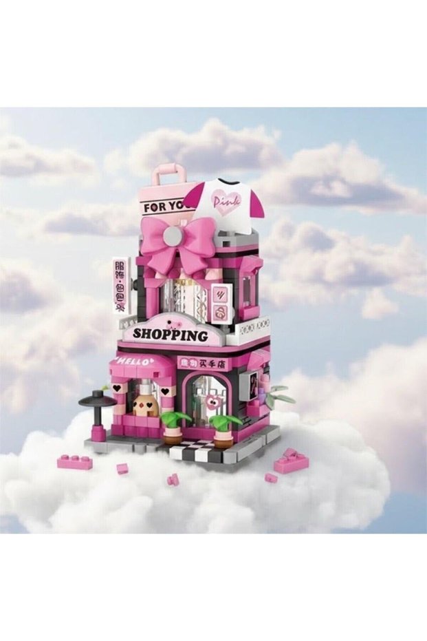 Lz-8870 shopping store 410 pieces block toy