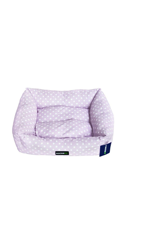 Makaron Series Rectangle Pet Bed Medium - 70x60x22cm - Soft Washable Fabric, Reversible Cushion, Non-Slip Base - Ideal for Cats & Medium Dogs