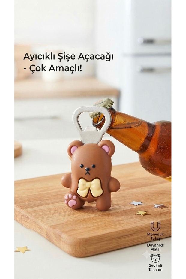 Cute Teddy Bear Figured Magnetic Bottle Opener