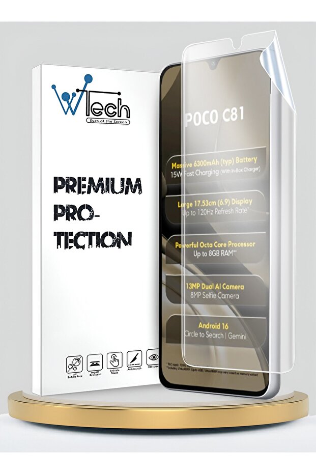 Xiaomi Poco C81 4G 2026 Premium Hydrogel Film Thin and Flexible 2 Pack Clear