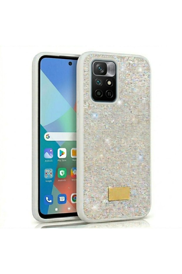 Xiaomi Redmi 10 2022 Case with Silicone Edges and Shiny Lux Diamond Cover