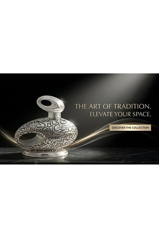Luxury Calligraphy Engraved Decorative Perfume Bottle – Silver Finish